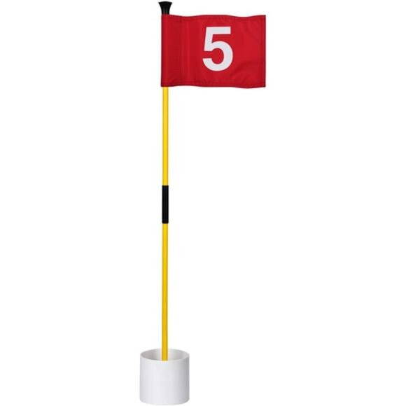Golf Flagstick Mini, Putting Green Flag for Yard, All 3 Feet, Double-Sided - Picture 1 of 7